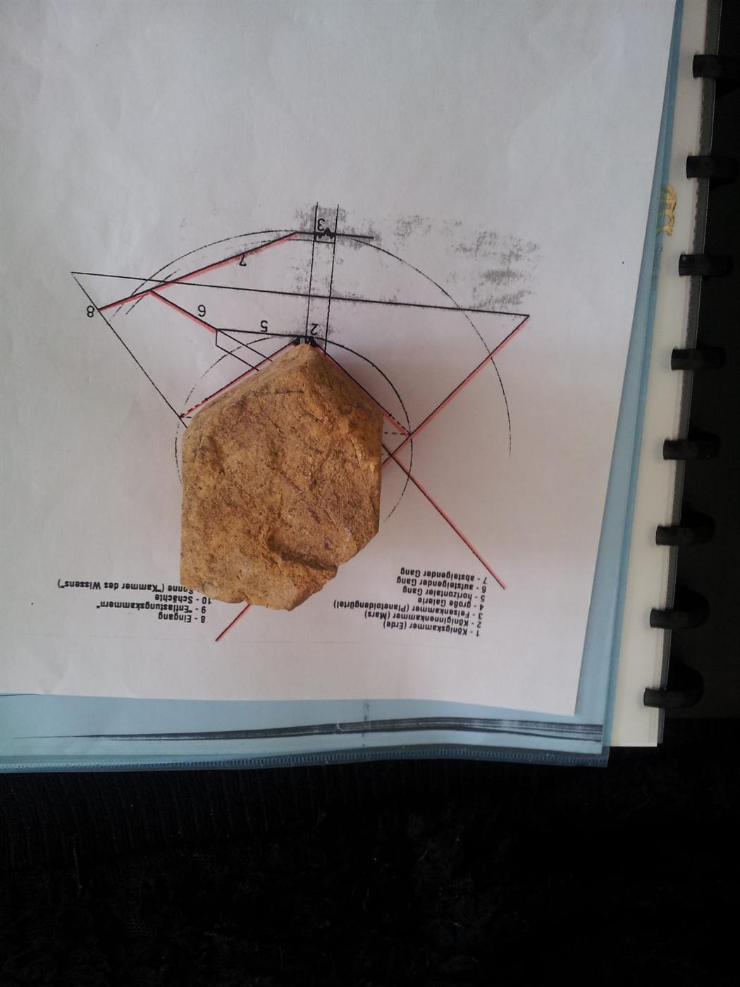 Die Form trifft das Diagramm: Stein auf Pyramiden-Querschnitt